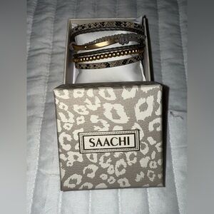 Saachi Gold and Brown bracelet